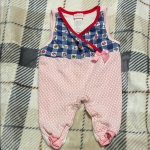 Vintage Carter's Pink and Blue Checkered Bodysuit